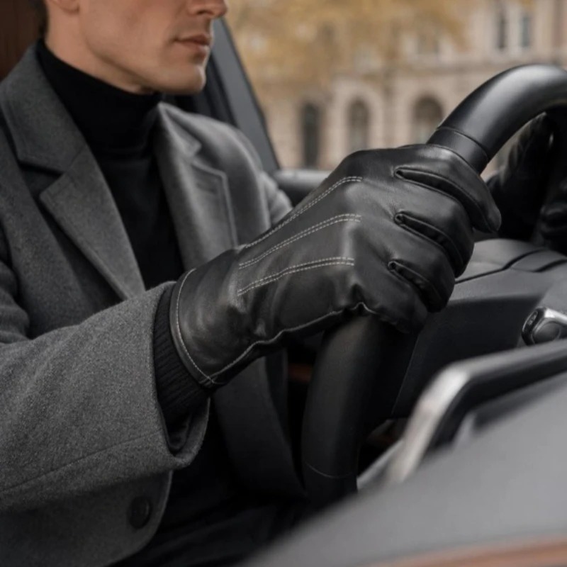 زوج واحد من قفازات الشتاء المص - مراجعة Leather Driving Glove وسعره